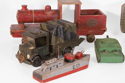 Lot 159 - A collection of six Second World War scratch-built vehicles