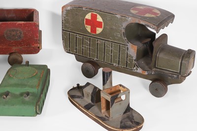 Lot 159 - A collection of six Second World War scratch-built vehicles