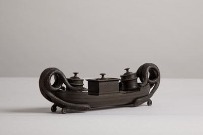 Lot 136 - A Regency cast bronze inkstand
