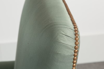 Lot 25 - A painted 'throne' armchair