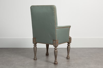 Lot 25 - A painted 'throne' armchair