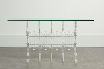 Lot 50 - A Lucite and glass dining table