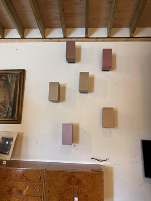 Lot 24 - A set of six aluminium uplighters