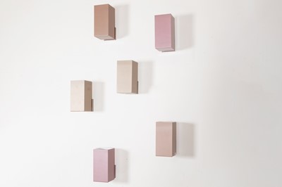 Lot 24 - A set of six aluminium uplighters