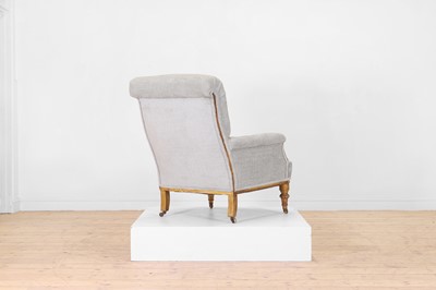 Lot 28 - A late Victorian upholstered armchair by William Bertram & Sons, London