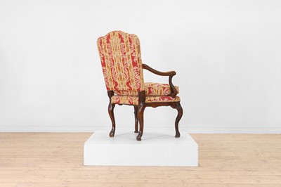 Lot 95 - A walnut armchair