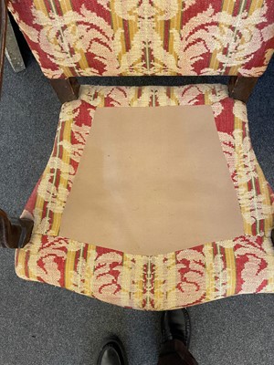 Lot 95 - A walnut armchair
