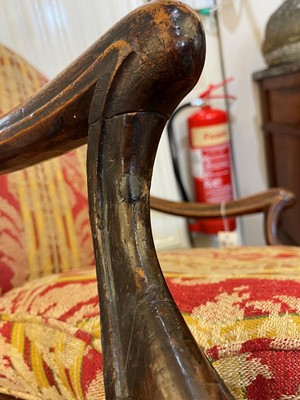 Lot 95 - A walnut armchair