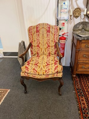Lot 95 - A walnut armchair