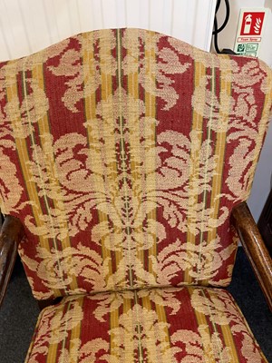 Lot 95 - A walnut armchair