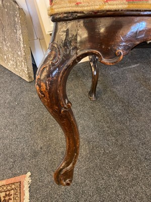 Lot 95 - A walnut armchair