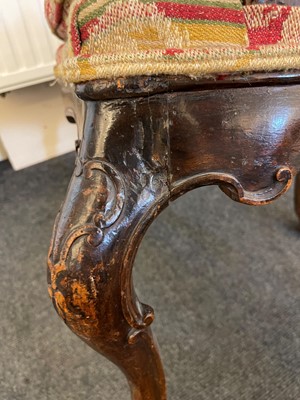 Lot 95 - A walnut armchair