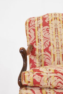 Lot 95 - A walnut armchair