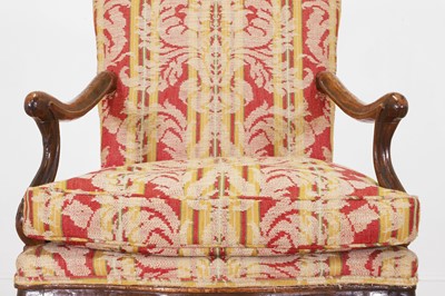 Lot 95 - A walnut armchair