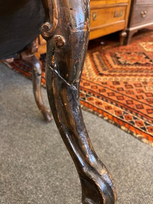 Lot 95 - A walnut armchair