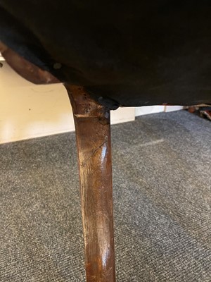 Lot 95 - A walnut armchair