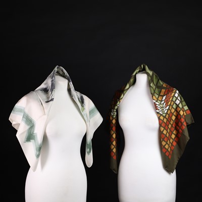 Lot 1414 - Two silk scarves
