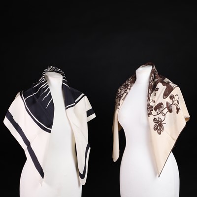 Lot 1419 - Two silk scarves