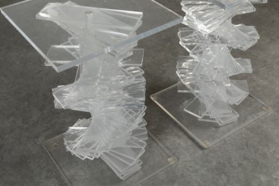 Lot 33 - A pair of Lucite pedestals