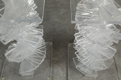 Lot 33 - A pair of Lucite pedestals