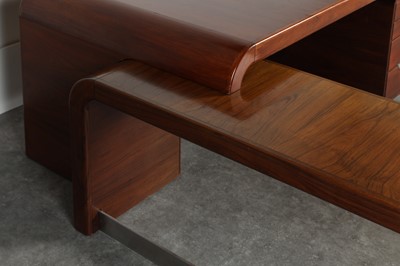Lot 228 - A walnut executive desk