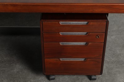 Lot 228 - A walnut executive desk