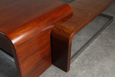 Lot 228 - A walnut executive desk