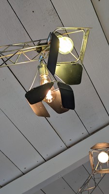 Lot 149 - A monumental adjustable crane floor lamp