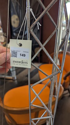 Lot 149 - A monumental adjustable crane floor lamp