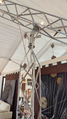 Lot 149 - A monumental adjustable crane floor lamp