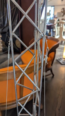 Lot 149 - A monumental adjustable crane floor lamp