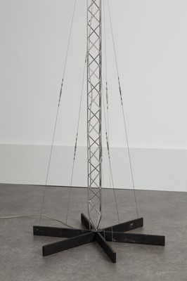 Lot 149 - A monumental adjustable crane floor lamp