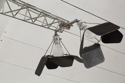 Lot 149 - A monumental adjustable crane floor lamp