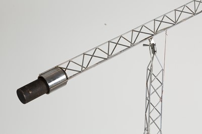 Lot 149 - A monumental adjustable crane floor lamp