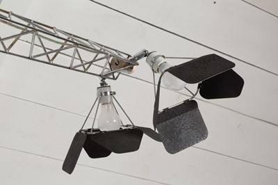 Lot 149 - A monumental adjustable crane floor lamp