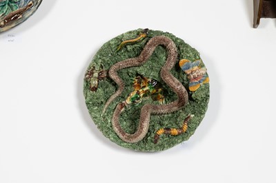 Lot 183 - A pair of Palissy ware dishes