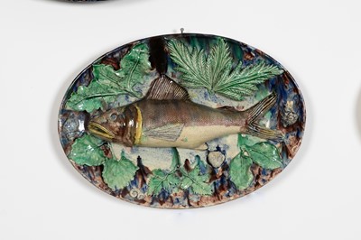 Lot 186 - A Palissy ware oval dish by Achille Barbizet