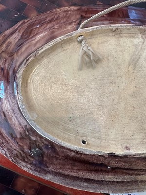 Lot 186 - A Palissy ware oval dish by Achille Barbizet