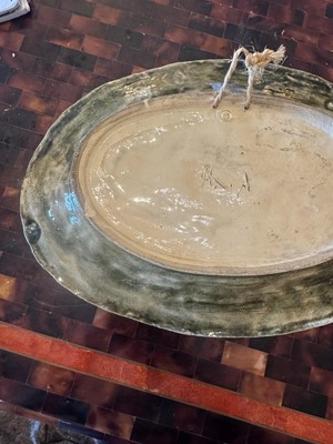 Lot 190 - A Palissy ware oval dish