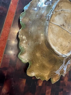 Lot 189 - A Palissy ware shaped oval dish