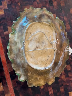 Lot 189 - A Palissy ware shaped oval dish