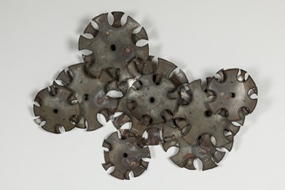 Lot 375 - A brutalist torch-cut steel wall sculpture