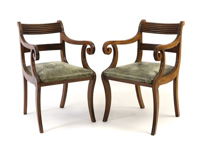 Lot 522 - A pair of Regency-style armchairs