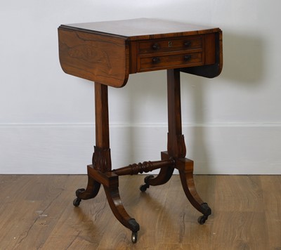 Lot 499 - A William IV rosewood worktable