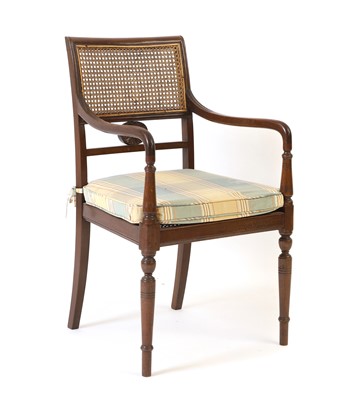 Lot 521 - A mahogany armchair