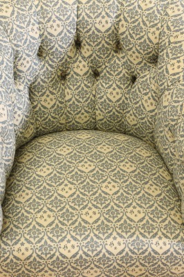 Lot 474 - A pair of button-upholstered 'Pickwell' tub chairs by Howard & Sons