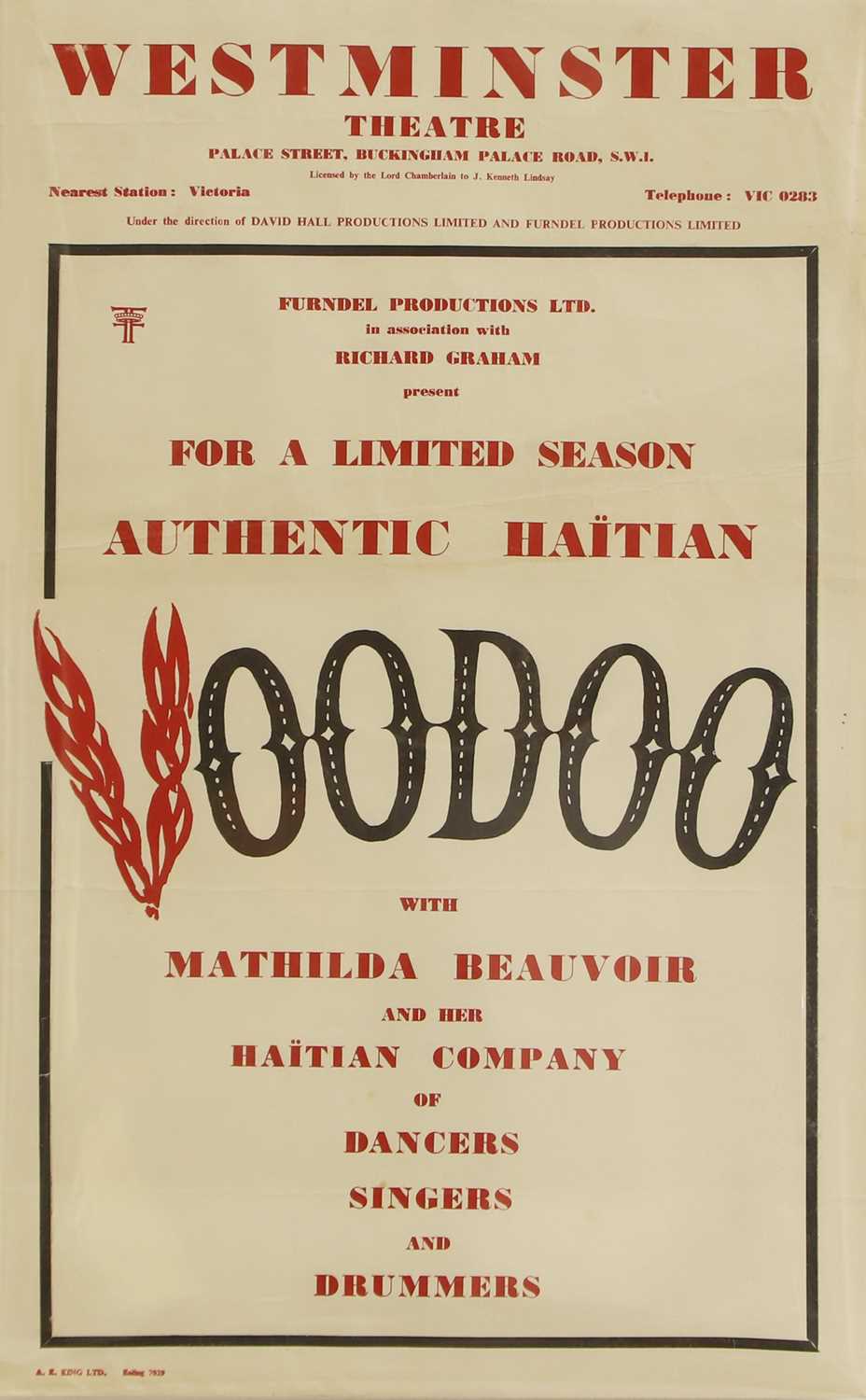 Lot 19 - A 'Voodoo' poster