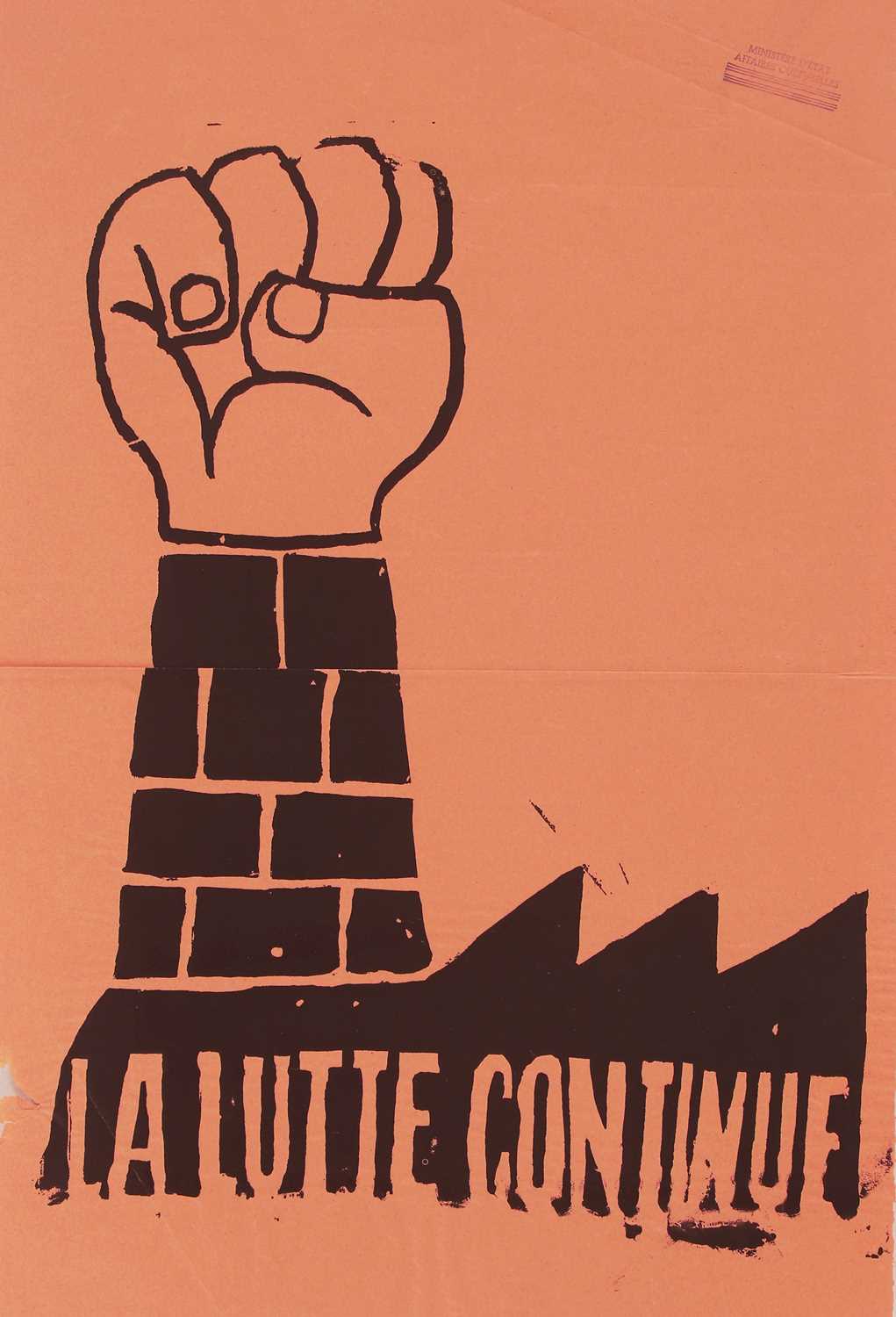 Lot 179 - A 1968 Paris student riots poster
