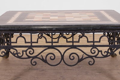 Lot 21 - A specimen marble-topped coffee table