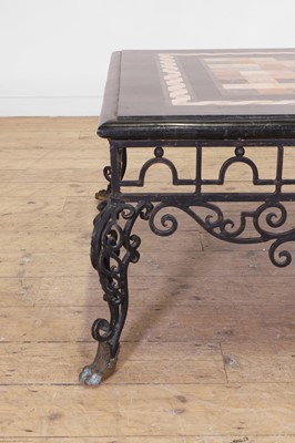 Lot 21 - A specimen marble-topped coffee table